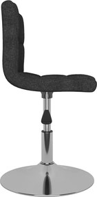 vidaXL Καρέκλες Τραπεζαρίας Περιστρεφόμενες 4 τεμ. Μαύρες Υφασμάτινες