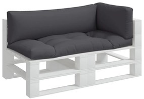 vidaXL Μαξιλάρια Καναπέ Παλέτας 3 τεμ. Ανθρακί Υφασμάτινα