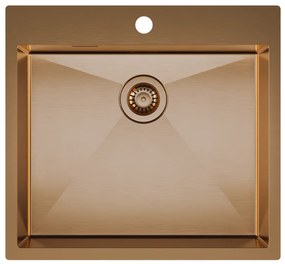 Helika Terra 100N Ένθετος Ανοξείδωτος Νεροχύτης 55x50.5mm PVD Copper