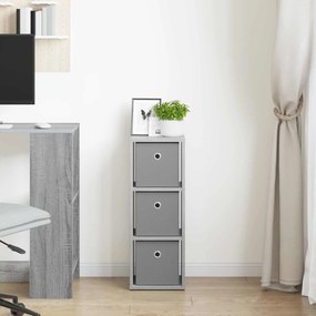 vidaXL Πλαϊνό γραφείο Γκρι Sonoma 25,5 x 22 x 69,5 εκ