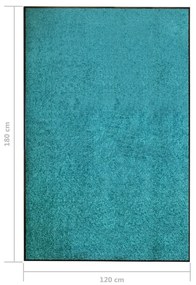vidaXL Πατάκι Εισόδου Πλενόμενο Γαλάζιο 120 x 180 εκ.