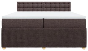 ΚΡΕΒΑΤΙ BOXSPRING ΜΕ ΣΤΡΩΜΑ ΣΚΟΥΡΟ ΚΑΦΕ 200X200 ΕΚ. ΥΦΑΣΜΑΤΙΝΟ 3289880