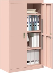 vidaXL Ντουλάπι αποθήκευσης Ροζ 80 x 40 x 140 εκ Ατσάλι