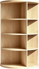 Γωνιακή ραφιέρα Benzal pakoworld sonoma MDF 80x30x120εκ