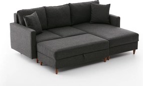 Corner Sofa Eva Right - Anthracite Anthracite