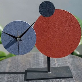 Ρολόι Επιτραπέζιο 901LMN1204 26x25cm Multi-Red Aberto Design Metal