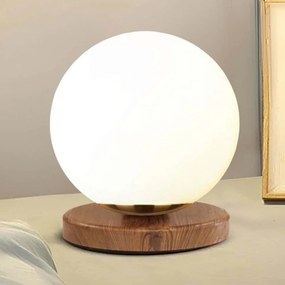 Φωτιστικό Επιτραπέζιο 780SGN4688 Φ15x22cm E27 40W Brown-White Opviq