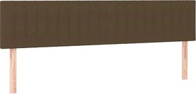 vidaXL Κρεβάτι Boxspring με Στρώμα Σκούρο Καφέ 120x190 εκ Υφασμάτινο