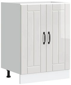 vidaXL Ντουλάπι βάσης νεροχύτη "Lucca" High Gloss White