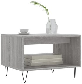 vidaXL Τραπεζάκι Σαλονιού Γκρι Sonoma 60x50x40 εκ. από Επεξεργ. Ξύλο