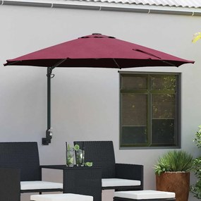 vidaXL Ομπρέλα Κήπου Κόκκινο και Μαύρο 248 x 248 x 148 εκ.