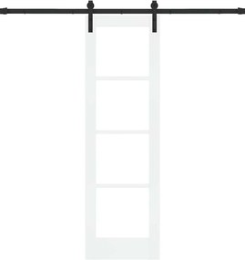 vidaXL Συρόμενη Πόρτα ORKDAL Λευκό και Μαύρο 61 x 198,5 εκ.