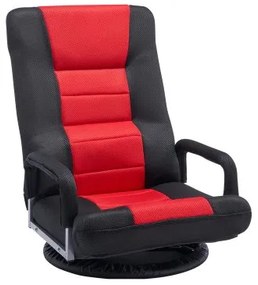 VEVOR 360° Swivel Floor Gaming Chair Folding Floor Chair with Armrest Adjustable