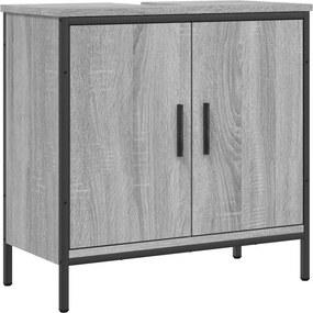 vidaXL Ντουλάπι Νιπτήρα Μπάνιου Γκρι Sonoma 60x30x60 εκ. Επεξ. Ξύλο