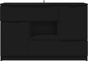 vidaXL Πλαϊνό γραφείο Μαύρο 100 x 30 x 65,6 Επεξεργασμένο ξύλο