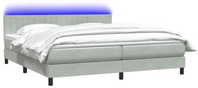 BOX SPRING ΚΡΕΒΑΤΙ ΜΕ ΣΤΡΩΜΑ ΑΝΟΙΧΤΟ ΓΚΡΙ 200X220 ΕΚ. ΒΕΛΟΥΔΙΝΟ 3317139