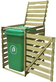 vidaXL Πλαίσιο Μονό για Κάδους Απορριμμάτων 240 L από Εμποτισμένο Ξύλο