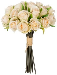 Τεχνητό Μπουκέτο Rose 21305 24cm Champagne GloboStar Ύφασμα