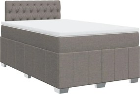 vidaXL Κρεβάτι Boxspring με Στρώμα Taupe 120x190 εκ. Υφασμάτινο