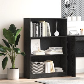 vidaXL Βιβλιοθήκη Μαύρη δρυς 80 x 24 x 109 εκ Μοριοσανίδα