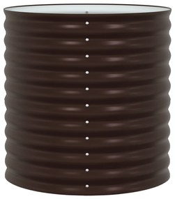 vidaXL Υπαίθριο Ανυψωμένο Κρεβάτι - Καφέ 80x80x81 εκ Γαλβανισμένο Χάλυβα