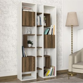 Stewehome Ραφιέρα Δαπέδου / Λευκή Βιβλιοθήκη 95.9x29.6x183.6 cm