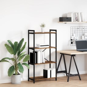 vidaXL Βιβλιοθήκη Παλαιό ξύλο 60 x 30 x 118 εκ Ξύλο και Χάλυβας