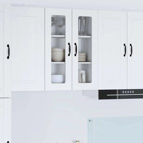 vidaXL Ραφιέρα τοίχου PORTO Λευκό 60 x 31 x 80 cm Επεξεργασμένο Ξύλο
