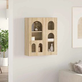 vidaXL Κρεμαστό ντουλάπι με ράφι ELST Δρύς Sonoma 59 x 20 x 71.5 εκ