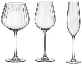 Σετ Κρυστάλλινα Ποτήρια Columba Optic - Crystal Bohemia  – 18τμχ
