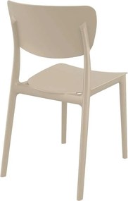 Καρέκλα Πολυπροπυλενίου Monna Dove Grey 45Χ53Χ82εκ.