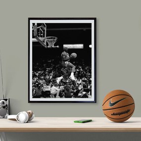 Πόστερ &amp; Κάδρο Michael Jordan KDS008A 22x31cm Μαύρο Ξύλινο Κάδρο (με πόστερ)