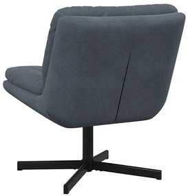 vidaXL Γυριστή Χαλαρωτική Καρέκλα Σκούρο γκρι 63 x 75 x 76 εκ Βελούδο