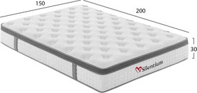 ΣΤΡΩΜΑ ΔΙΠΛΟ SILENTIUM HM749.05 POCKET SPRINGS--ΛΕΥΚΟ 150x200x30Υεκ.