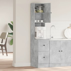vidaXL Ντουλάπι Κουζίνας Γκρι Σκυριά 35x50x180 εκ. Μοριοσανίδας