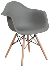 Καρέκλα Casual Fylliana Γκρί κάθισμα - Φυσικά πόδια 65x64x79 εκ. 4αδα 65x64x79 εκ.