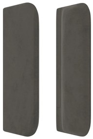 Κεφαλάρι με Πτερύγια Σκούρο Γκρι 93x16x78/88 εκ. Βελούδινο 3118525