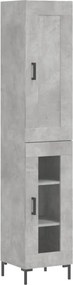 vidaXL Ντουλάπι Γκρι Σκυροδέματος 34,5x34x180 εκ. Επεξεργασμένο Ξύλο