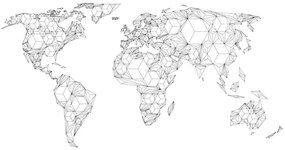 Φωτοταπετσαρία - Map of the World - white solids 300x231