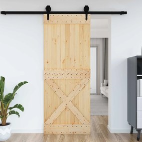 vidaXL Πόρτα NARVIK Φυσικό 90 x 210 cm Συμπαγές Ξύλο Πεύκου