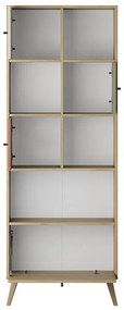 Βιβλιοθήκη Terra Megapap χρώμα florida oak 67x30x181εκ.
