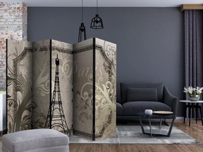 Διαχωριστικό με 5 τμήματα - Vintage Paris - gold II [Room Dividers]