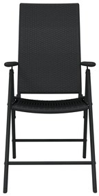 vidaXL Σετ Τραπεζαρίας Κήπου 5 Τεμαχίων Μαύρο