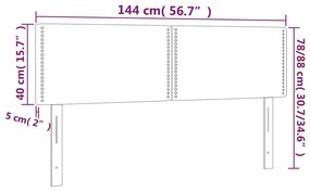 Κεφαλάρια Κρεβατιού 2 τεμ. Σκ. Γκρι 72x5x78/88 εκ. Βελούδινα - Γκρι