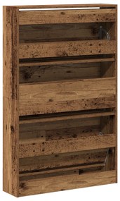 vidaXL Ντουλάπα Παπουτσιών Παλιού Ξύλου 80x21x125,5 εκ. Κατασκευασμένο Ξύλο