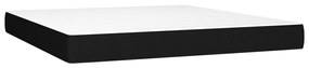 vidaXL Κρεβάτι Boxspring με Στρώμα &amp; LED Μαύρο 180x200 εκ. Υφασμάτινο