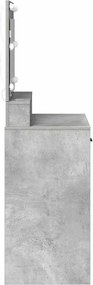 vidaXL Τραπέζι περιποίησης Σκυρόδεμα Γκρι 79 x 41 x 135 εκ.
