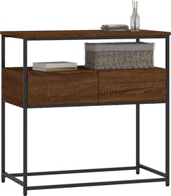 vidaXL Τραπέζι Κονσόλα Καφέ Δρυς 75 x 40 x 75 εκ. Επεξεργασμένο Ξύλο