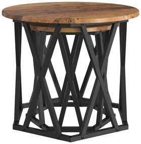 vidaXL Τραπεζάκι Πλευράς 2 pcs Ανακυκλωμένο ξύλο 50 x 50 x 40 cm