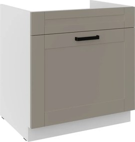 Επιδαπέδιο ντουλάπι Nelor 80 ZL 1S BB-Γκρι σπέσιαλ - Λευκό